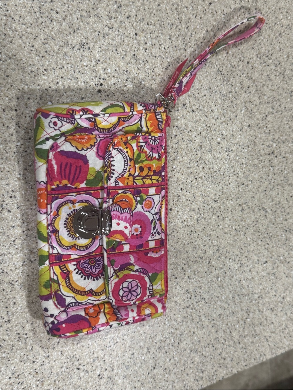 Vera Bradley Pushlock Wallet (Clementine Variant)